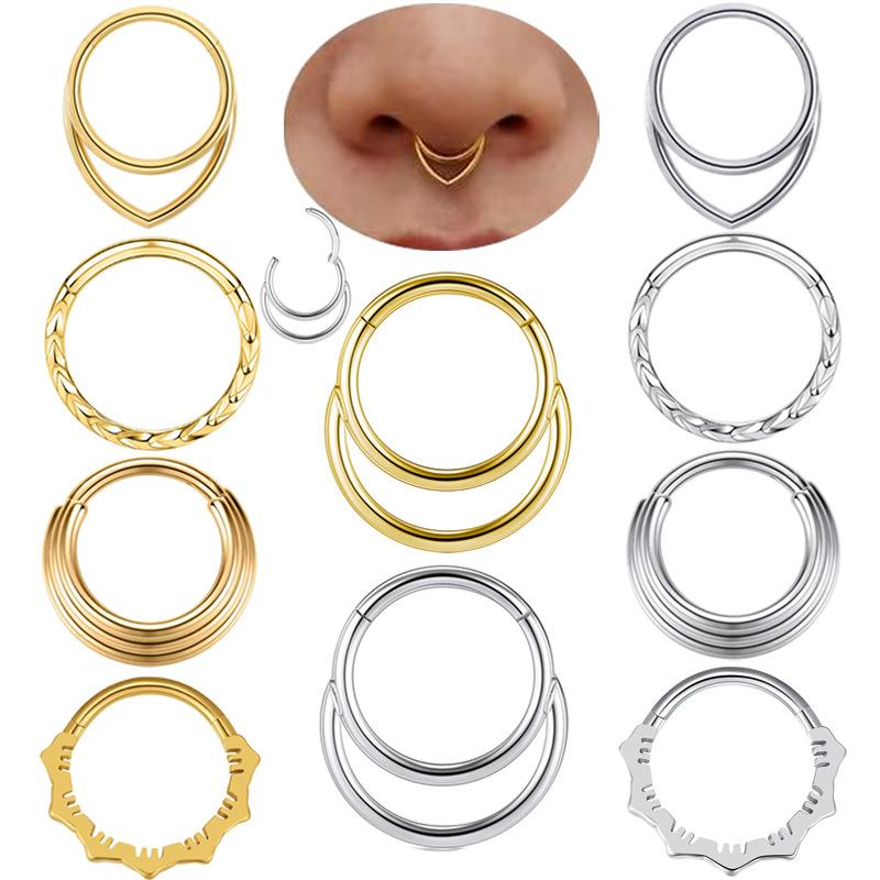 Body Jewelry Earrings - Burun Halkası Küpeleri Metal Burun Piercingi