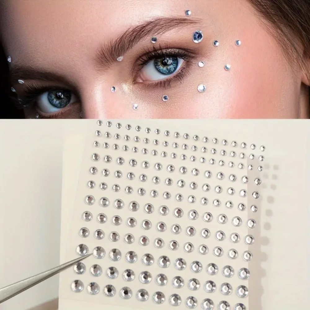 Body Jewelry Labret - 165 adet Kendinden Yapışkanlı Taklidi Çıkartmalar,
