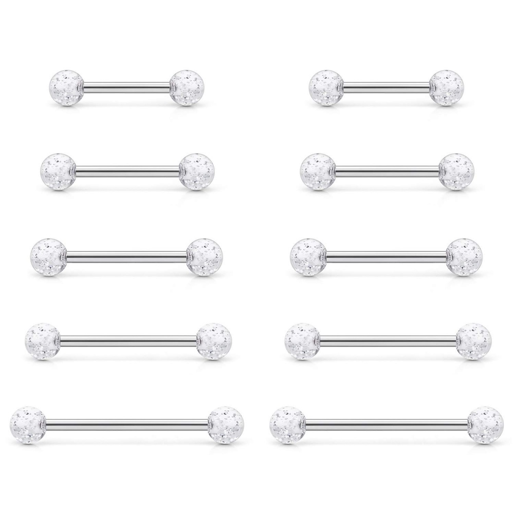 Tongue Barbell Straight - 14G Cerrahi Çelik Düz Halter -