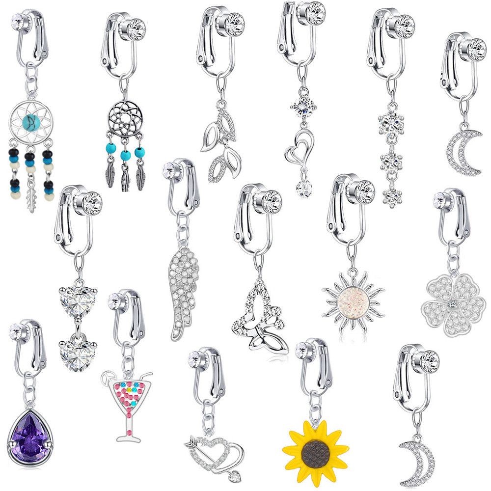 Body Jewelry Earrings - Sahte sahte göbek kelebek sahte göbek