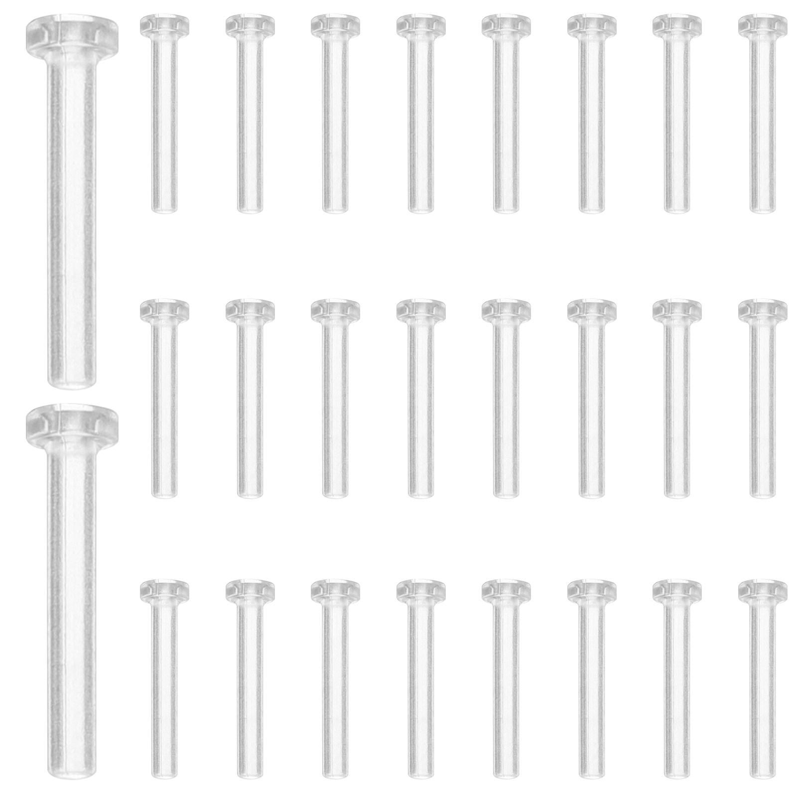 Body Jewelry For Sensitive Skin - 50 Adet Şeffaf Küpe Arkası Anti-Alerjik