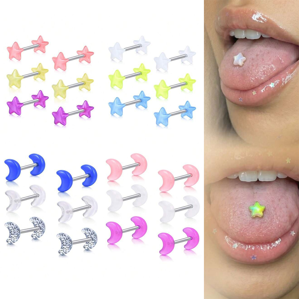 Tongue Barbell Straight - 16mm 14G Paslanmaz Çelik Düz Barbell
