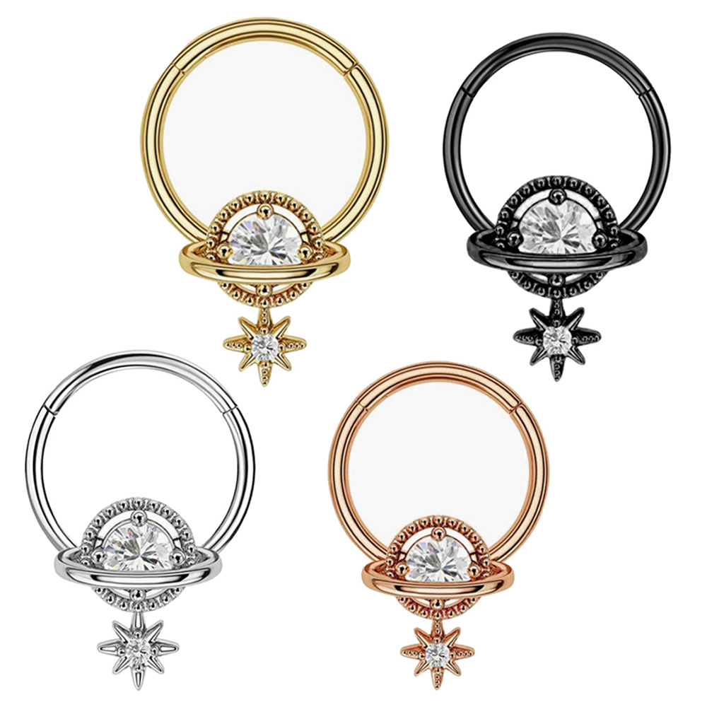 Body Jewelry Earrings - Septum Halkaları Gezegen Takıları Cerrahi Çelik