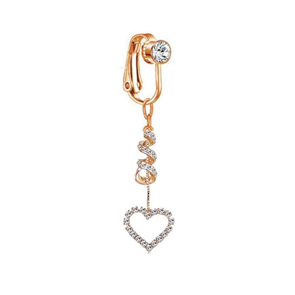 Body Jewelry Earrings - Klipsli Göbek Kıkırdağı Klipsi Küpe Klipsi