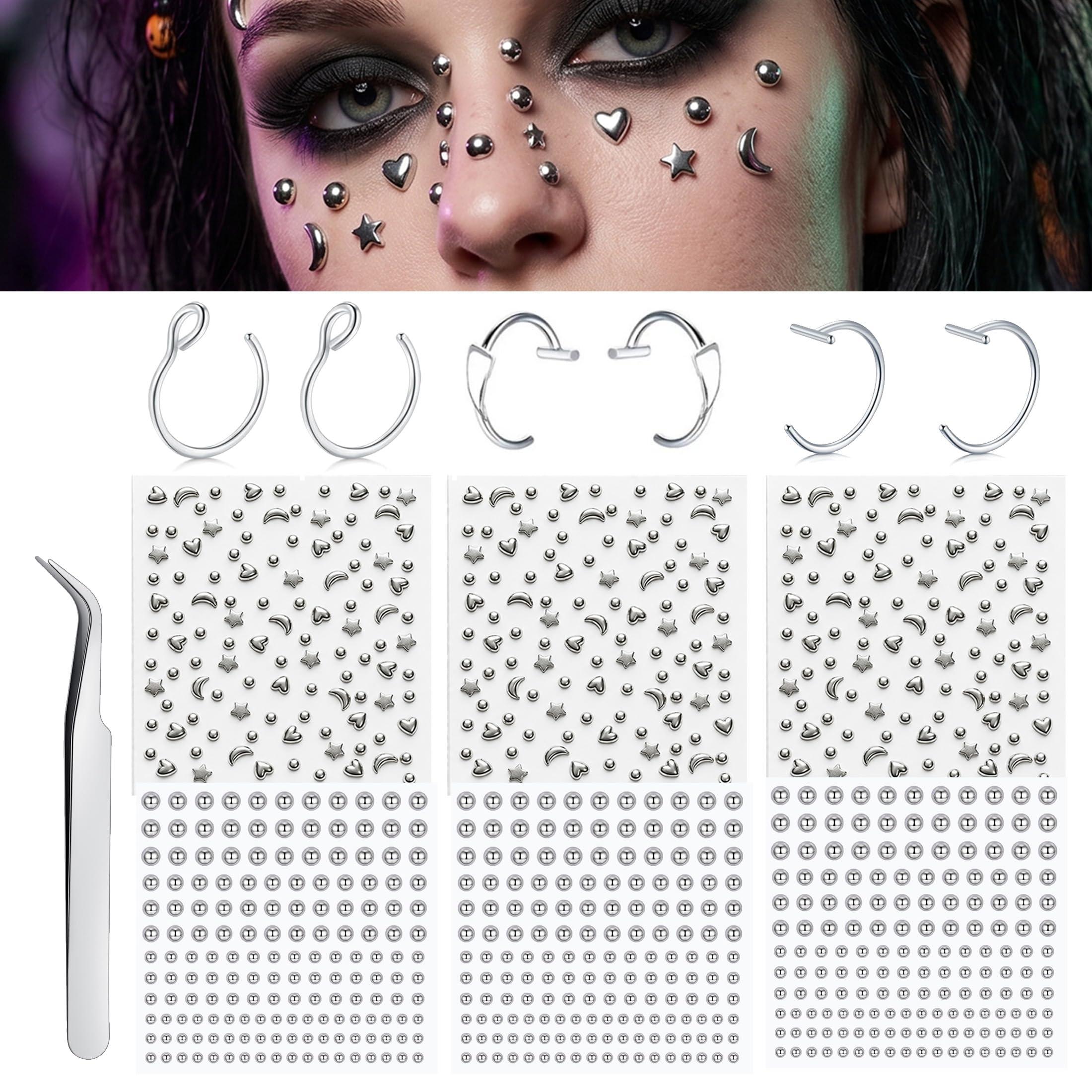 Body Jewelry Labret - Sahte Piercing Topları Burun Çivisi Yapay