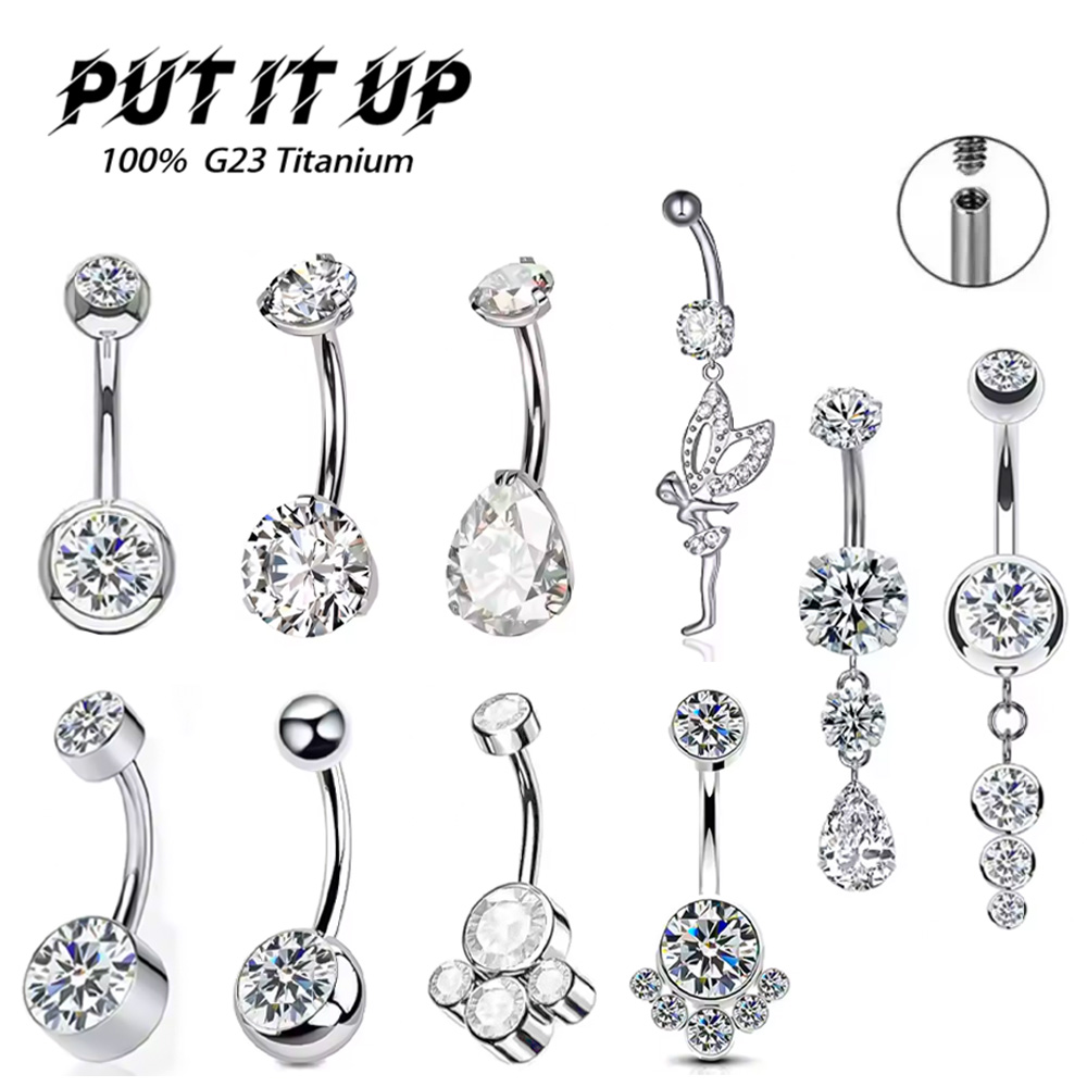 Body Jewelry For Sensitive Skin - ASTM F136 Titanyum 14G Menteşeli Kilitli