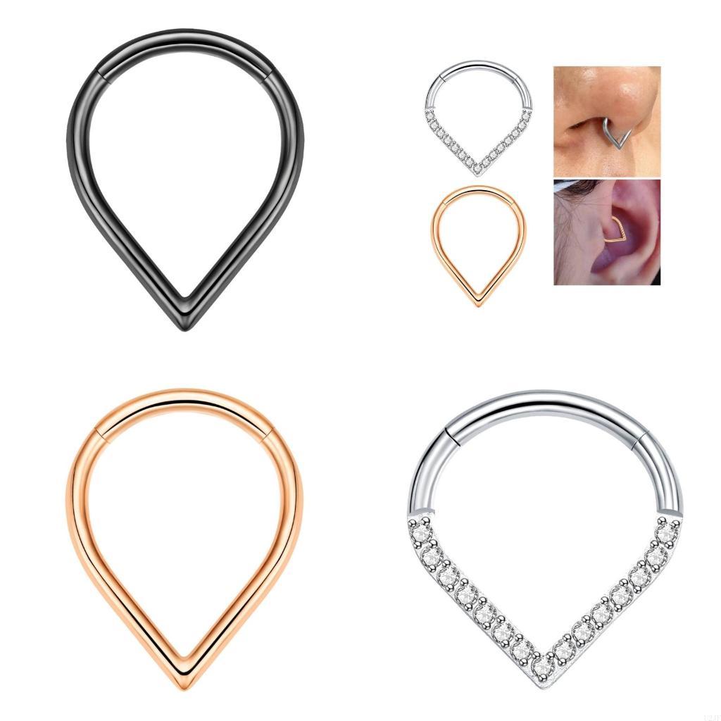 Body Jewelry For Sensitive Skin - Şık Damlası Şekilli Burun Çember Hipoalerjenik