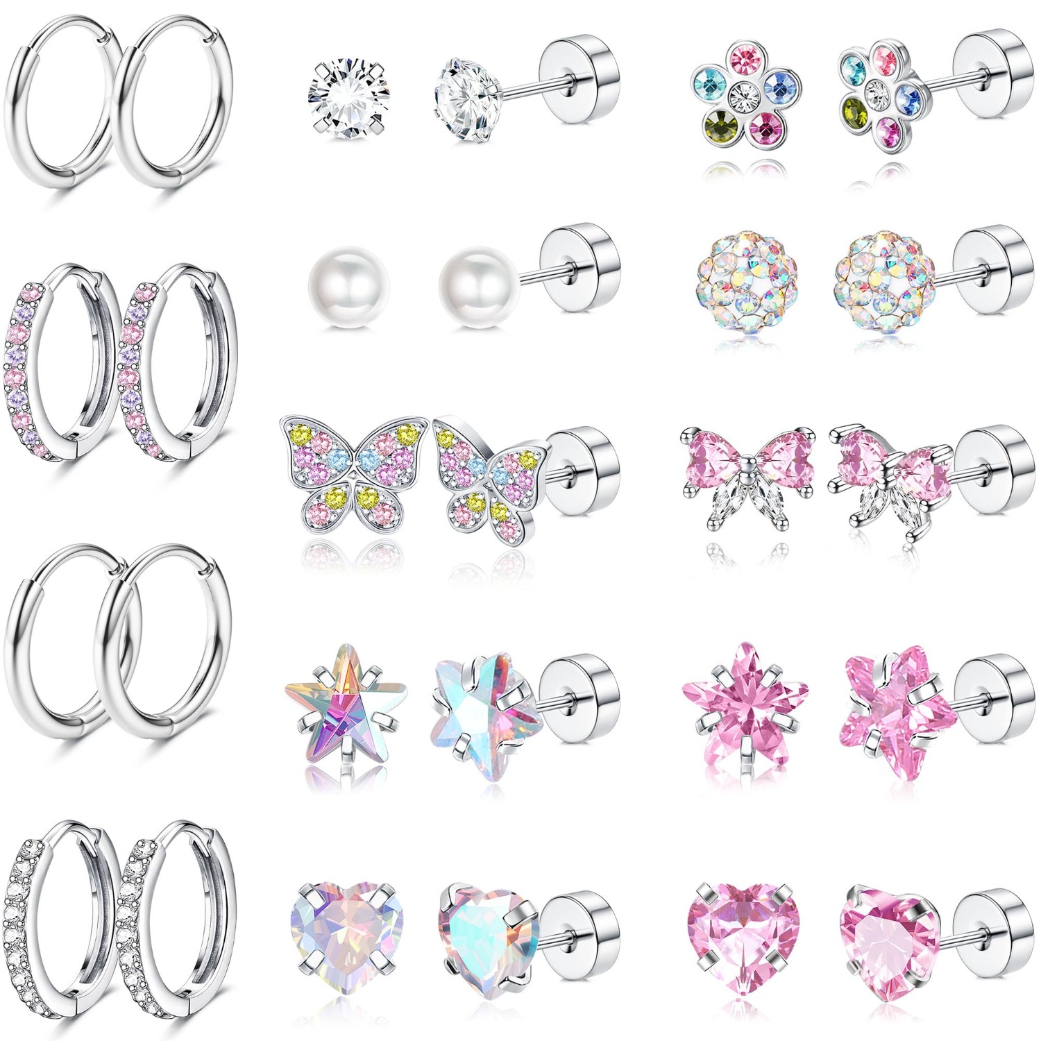 Body Jewelry Flat Back - Bobisty 1 çift küpe kadınlar için