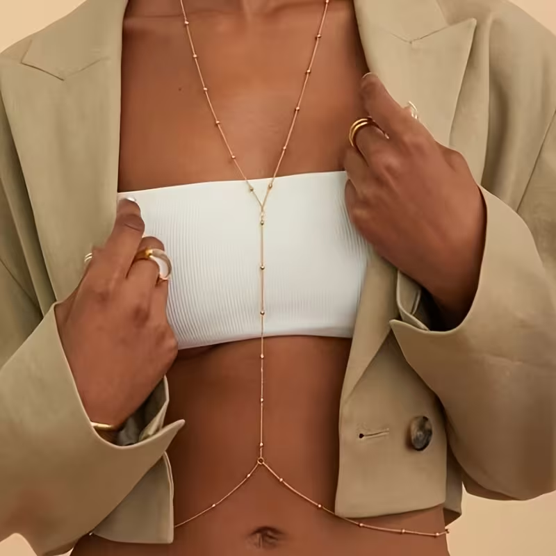 Body Jewelry - Moda Basit Boncuk Zinciri Bohemian kadın