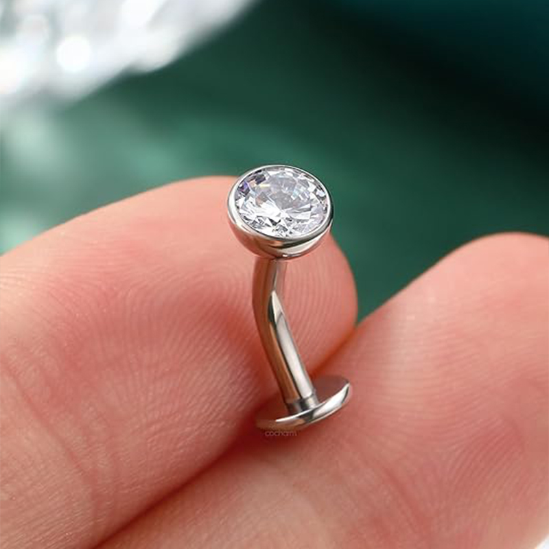 Body Jewelry Types - 14G G23 Titanyum Kavisli Göbek Piercingi