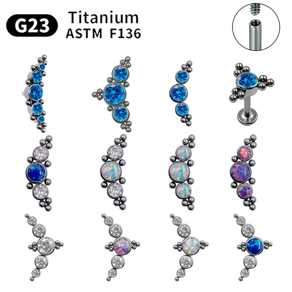Body Jewelry Labret - Kadınlar için G23 Titanyum Çivi Küpeler