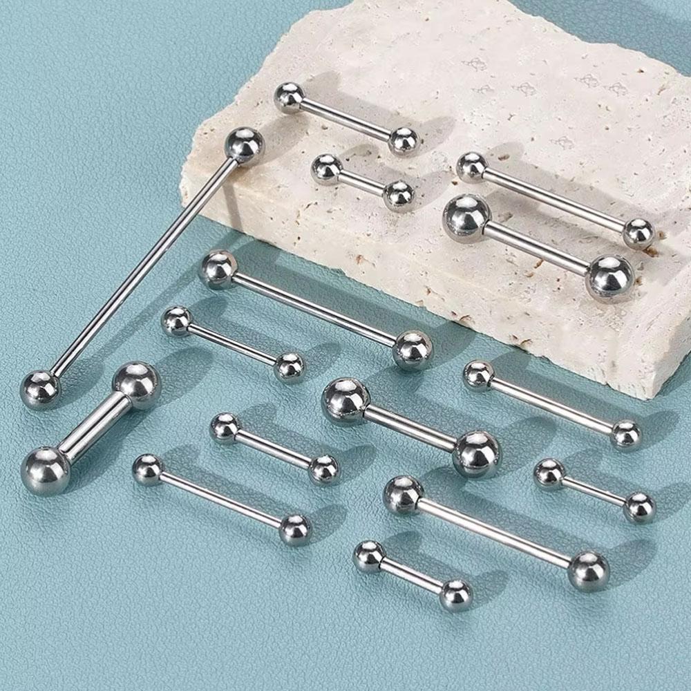 Tongue Barbell Straight - 1 adet paslanmaz çelik düz halter