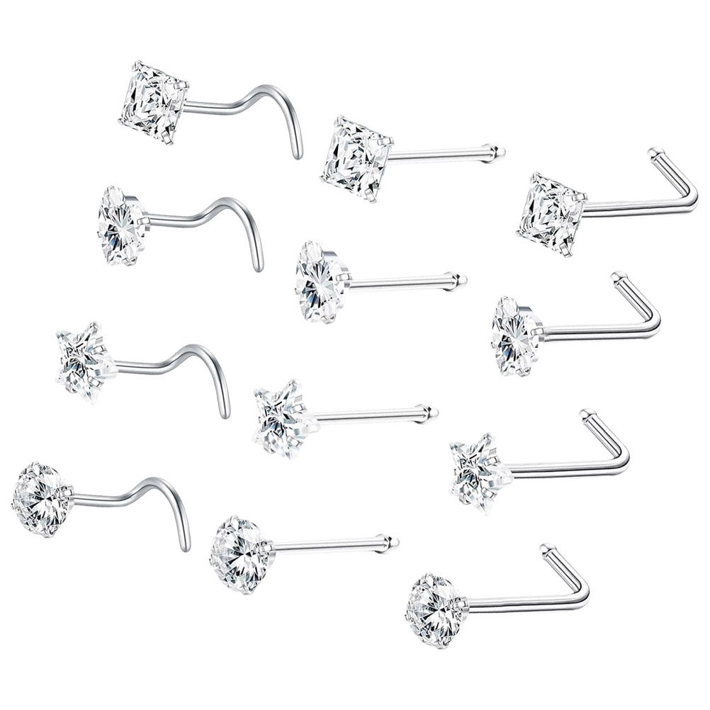 12 Adet Burun Piercing Takısı  - Body Jewelry For Sensitive Skin incelemesi ve fiyatı