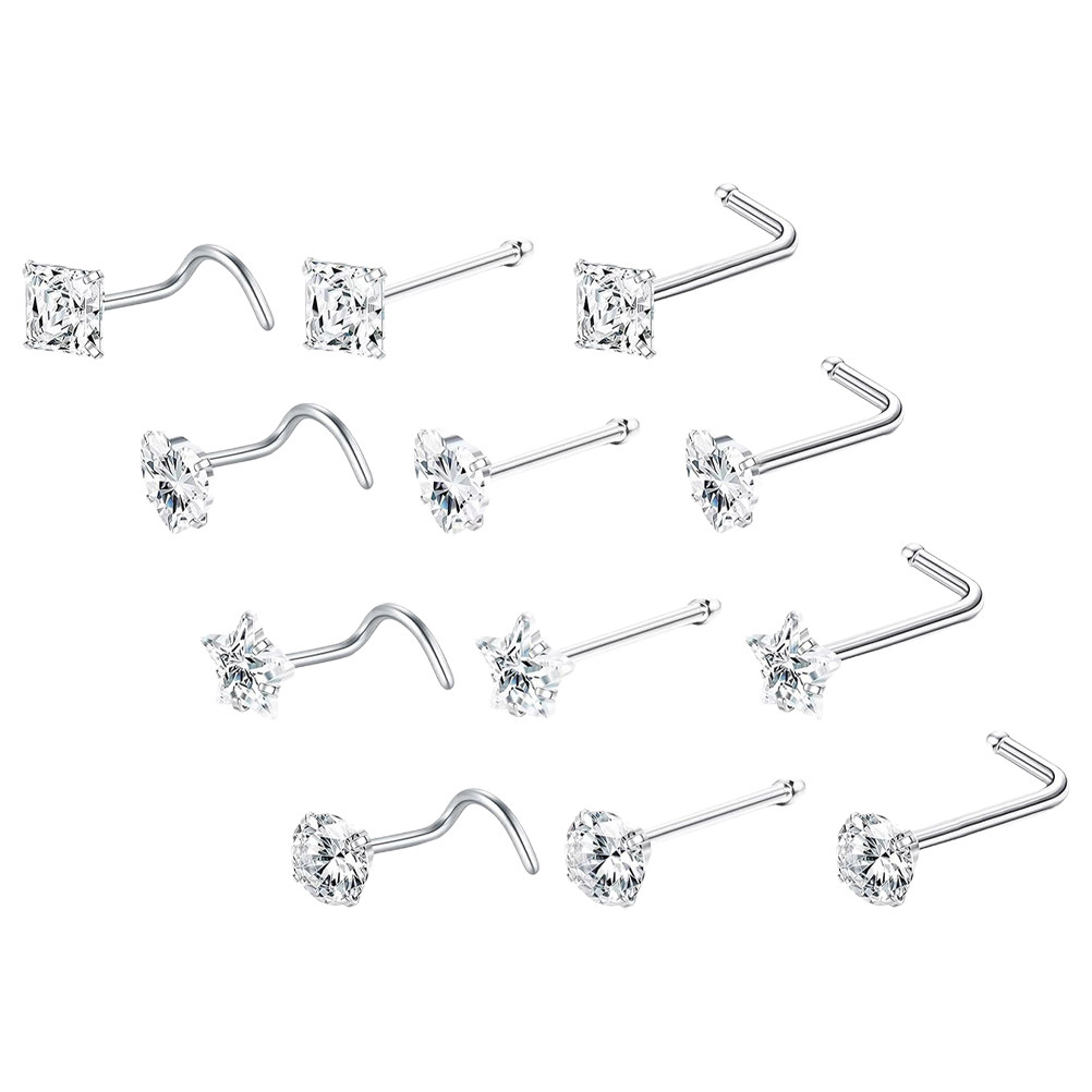 12 Adet Burun Piercing Takısı  - Body Jewelry For Sensitive Skin incelemesi ve fiyatı