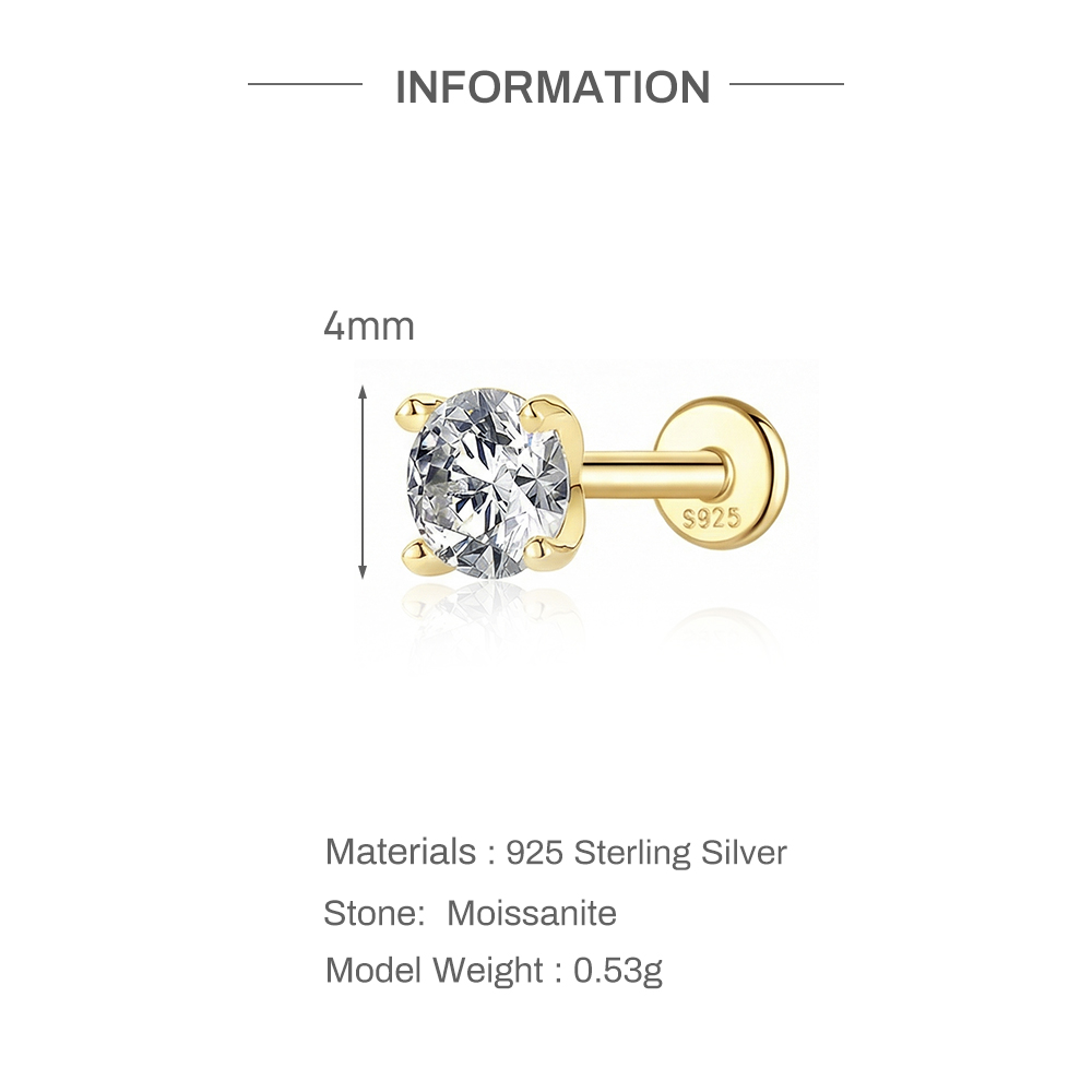 Aide 925 ayar gümüş mozanit La - Body Jewelry Labret incelemesi ve fiyatı