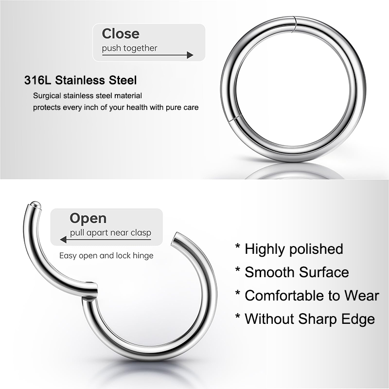 16G 316L Cerrahi Çelik Menteşe - Body Jewelry Earrings incelemesi ve fiyatı