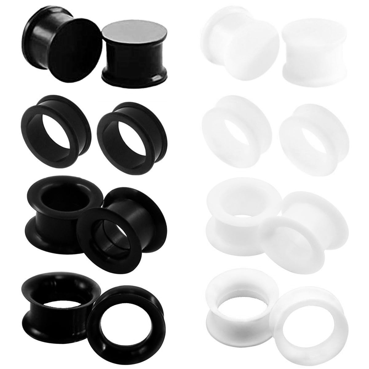 2/16 adet beyaz siyah esnek ka - Body Jewelry Types incelemesi ve fiyatı