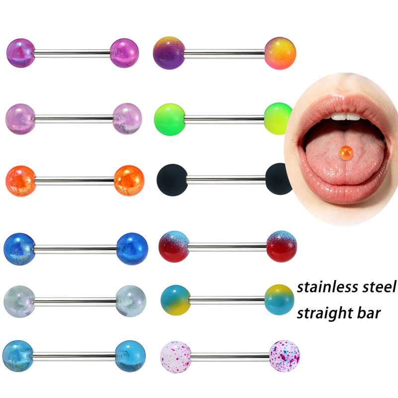 50 adet/grup Paslanmaz Çelik D - Tongue Barbell Straight incelemesi ve fiyatı