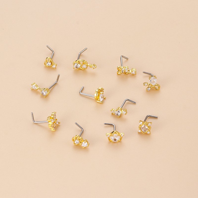 20G L Şekilli Kübik Zirkon Bur - Body Jewelry Earrings incelemesi ve fiyatı