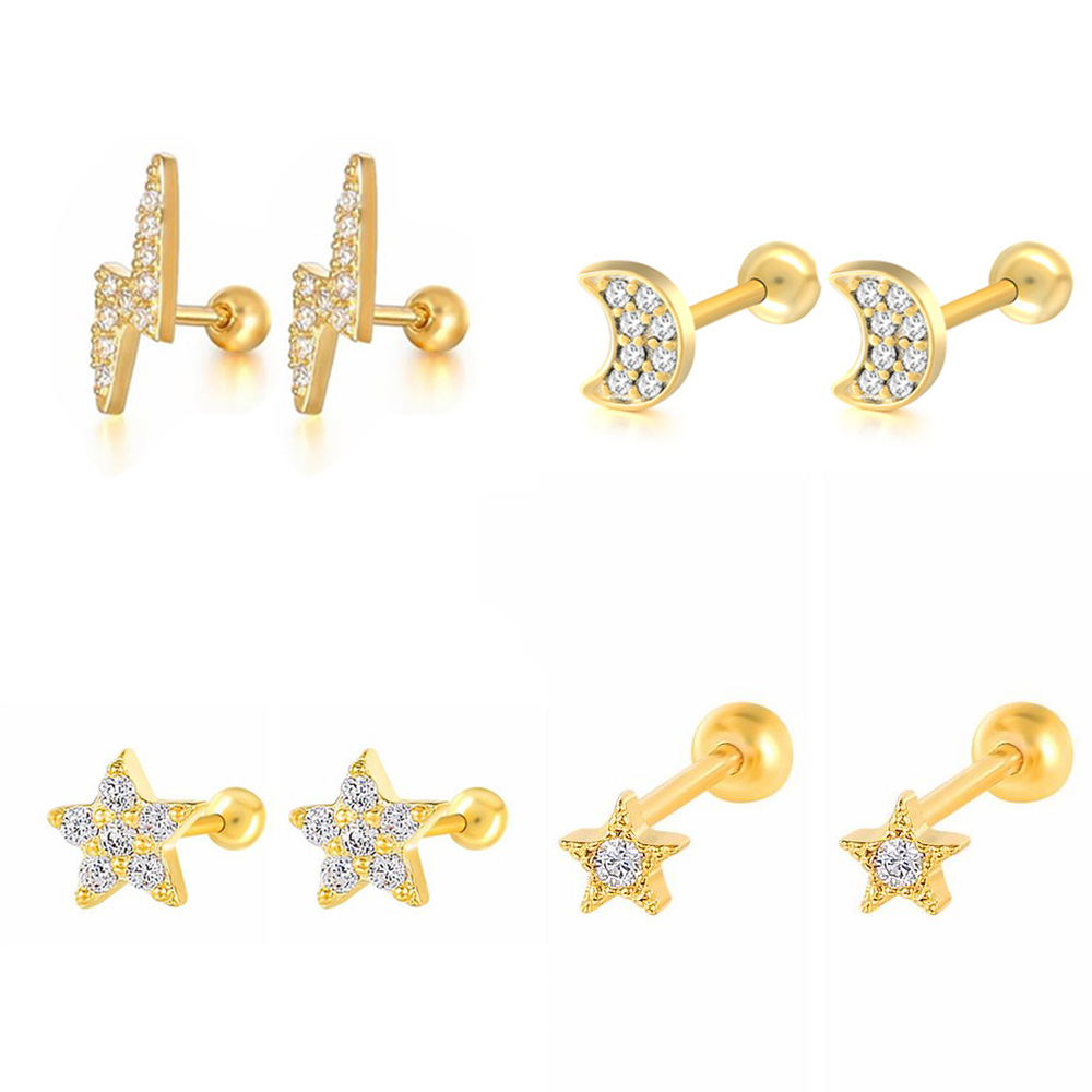 Yıldız ay kıkırdak saplama küp - Body Jewelry Labret incelemesi ve fiyatı