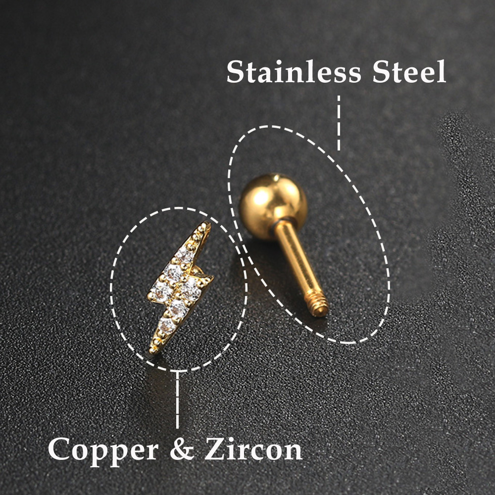Yıldız ay kıkırdak saplama küp - Body Jewelry Labret incelemesi ve fiyatı