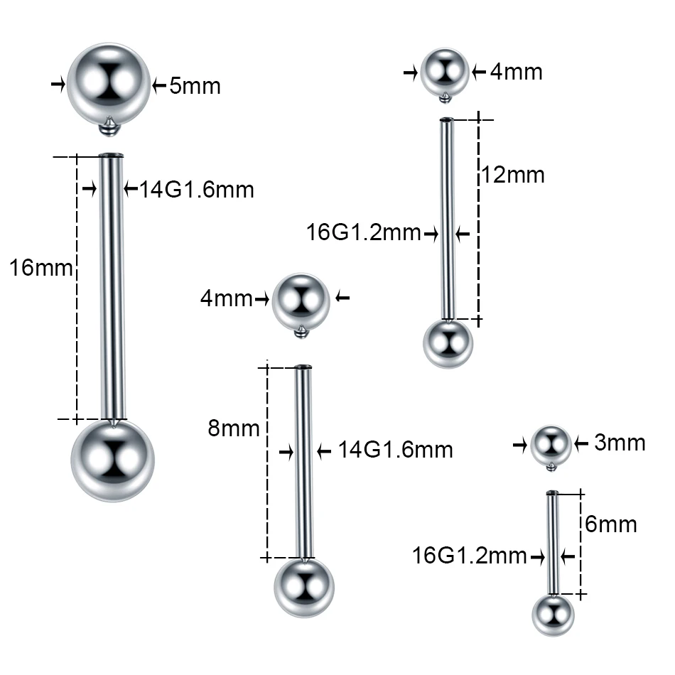 ASTM F136 Titanyum Endüstriyel - Tongue Barbell Straight incelemesi ve fiyatı