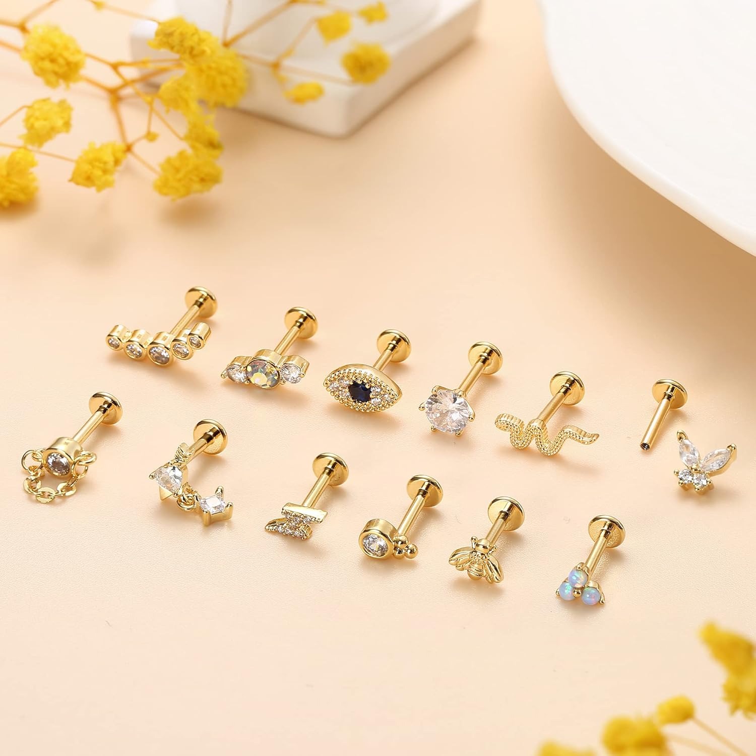 Bobisty 1 Adet Kıkırdak Küpe K - Body Jewelry Flat Back incelemesi ve fiyatı