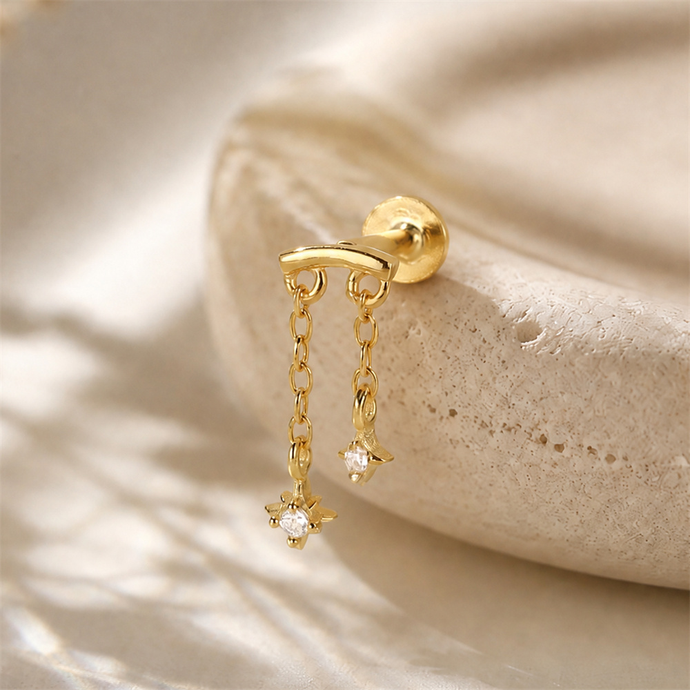 AIDE 925 Ayar Gümüş Sekizgen Y - Body Jewelry Flat Back incelemesi ve fiyatı