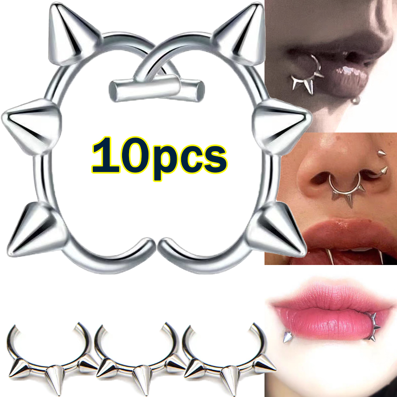 10 adet Punk Burun Halkası Bir - Body Jewelry Labret incelemesi ve fiyatı
