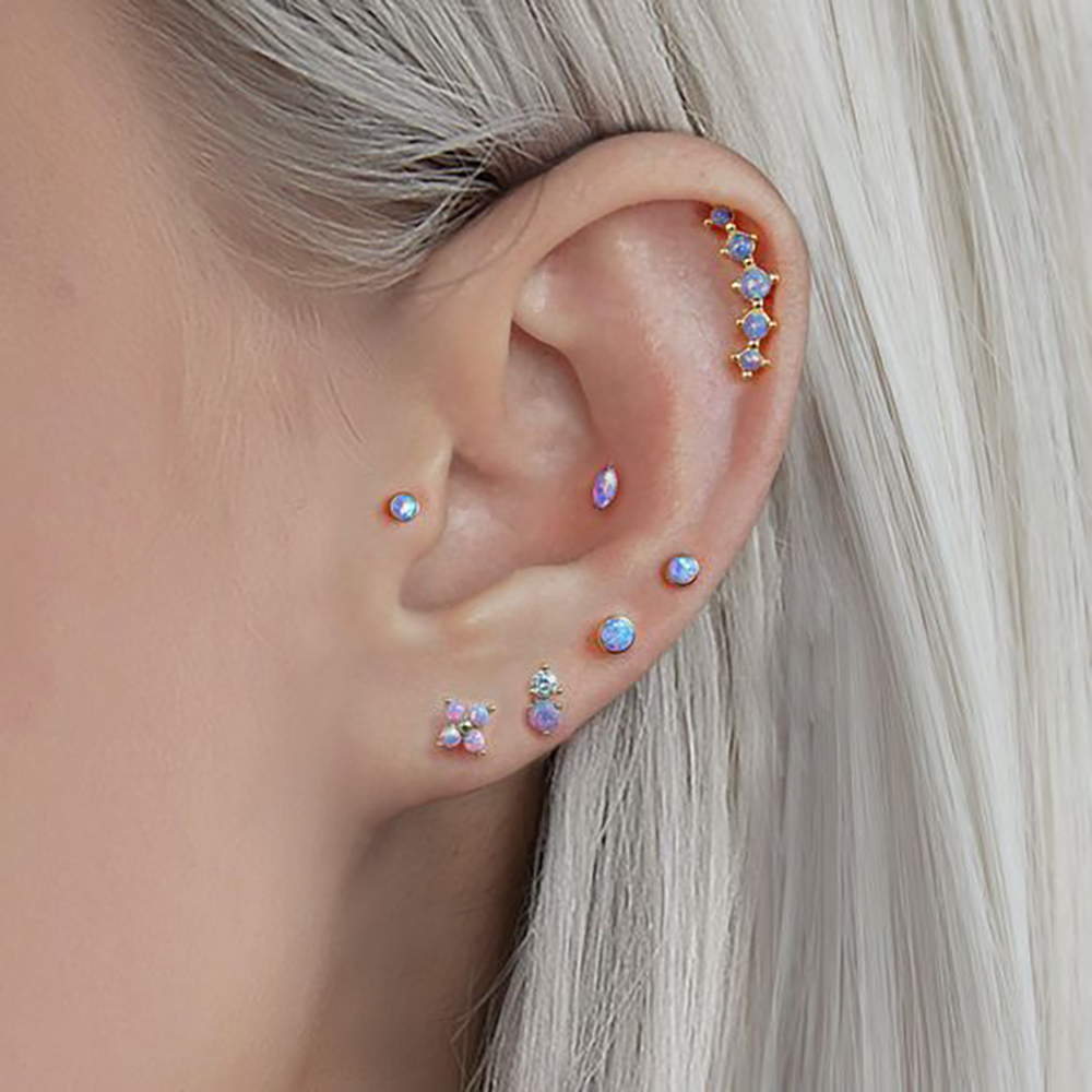 1 adet paslanmaz çelik Opal çi - Body Jewelry Labret incelemesi ve fiyatı
