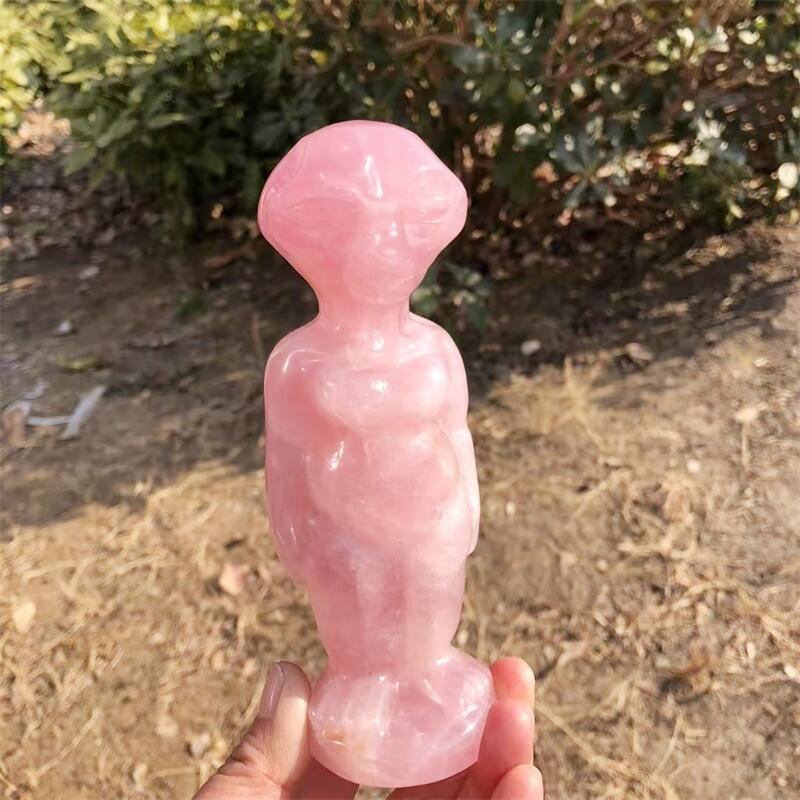 15 CM Doğal Gül Kuvars Uzaylı  - Body Jewelry Europe incelemesi ve fiyatı