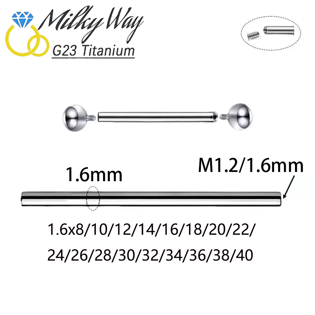 10/50/100 adet dişli titanyum  - Tongue Barbell Straight incelemesi ve fiyatı