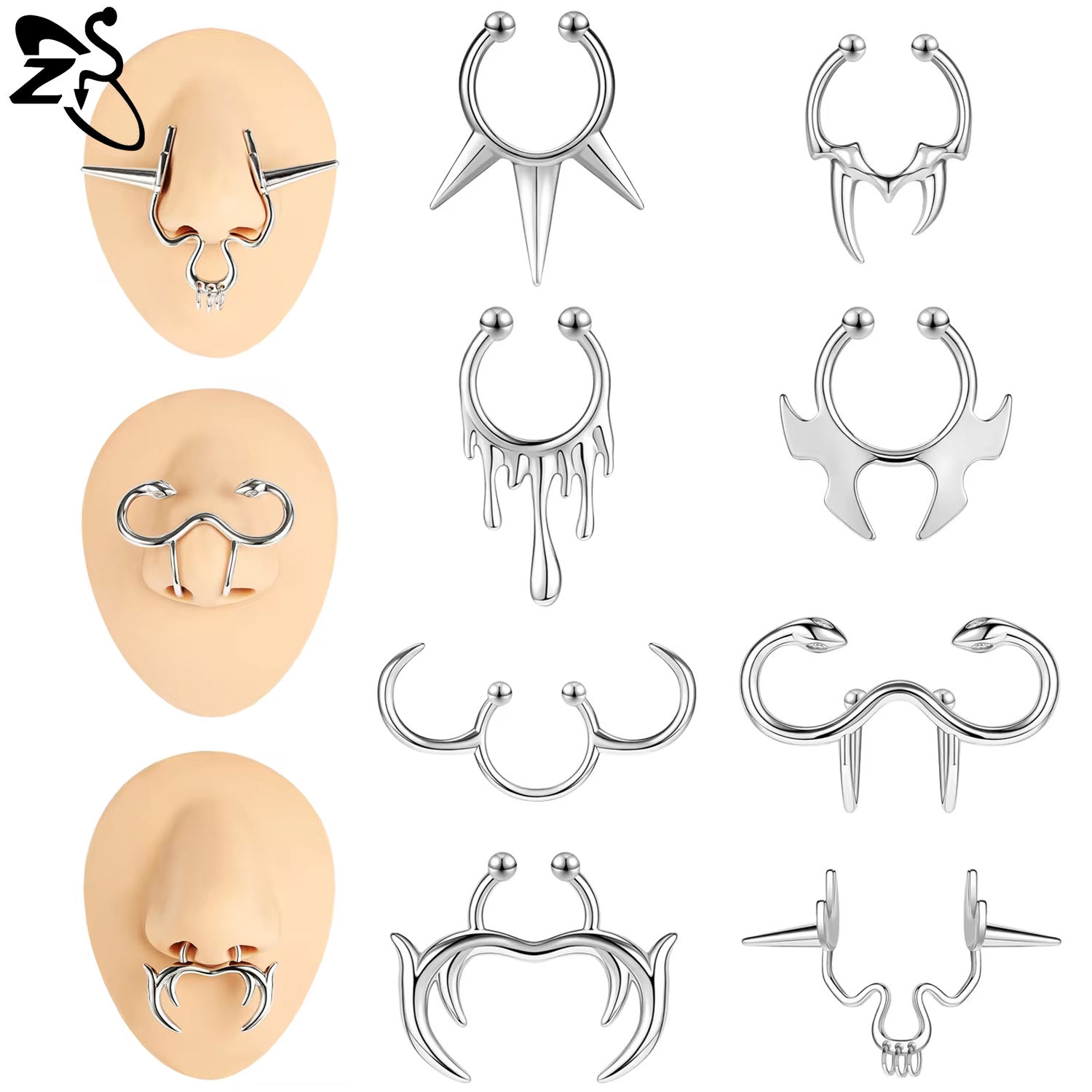 ZS 1 parça Punk Stlye sahte Se - Zs Body Jewelry incelemesi ve fiyatı