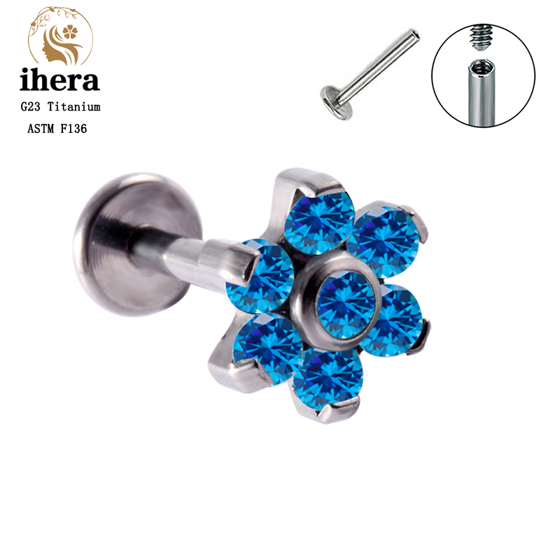 G23 Titanyum Opal Çiçekli Pier - Body Jewelry Labret incelemesi ve fiyatı