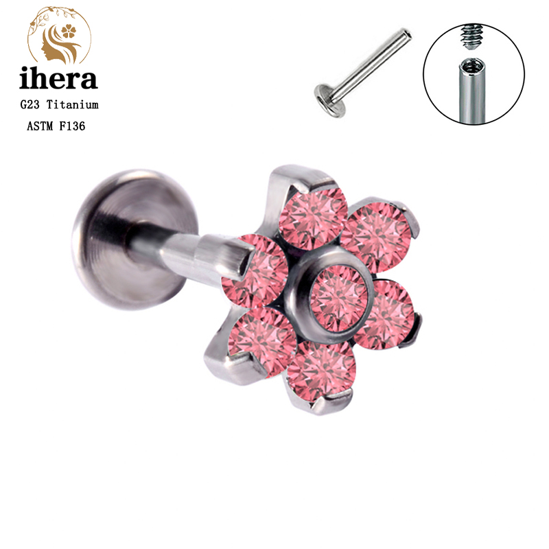 G23 Titanyum Opal Çiçekli Pier - Body Jewelry Labret incelemesi ve fiyatı
