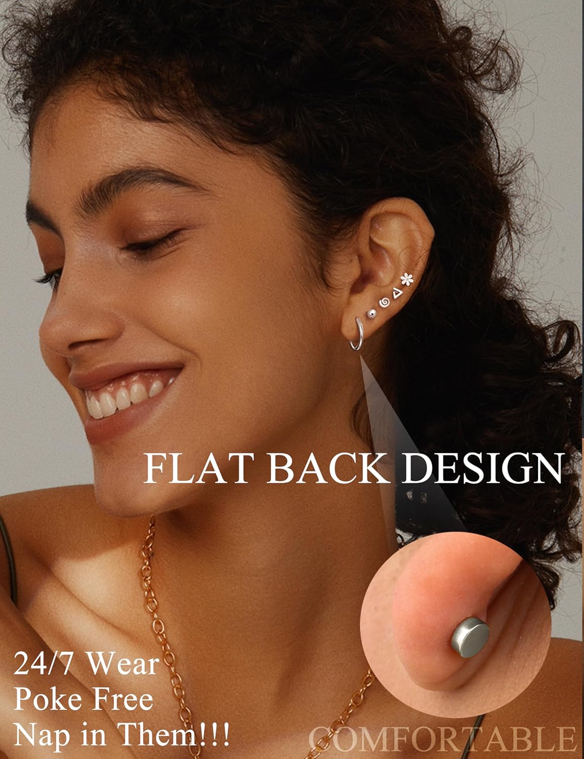 FASACCO 1 Çift Cerrahi Çelik D - Body Jewelry Flat Back incelemesi ve fiyatı