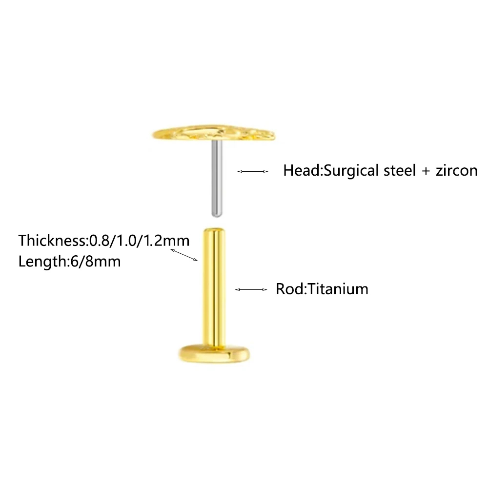 ASTM F136 G23 Titanium Heart-s - Body Jewelry Labret incelemesi ve fiyatı