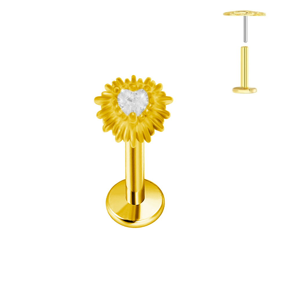ASTM F136 G23 Titanium Heart-s - Body Jewelry Labret incelemesi ve fiyatı